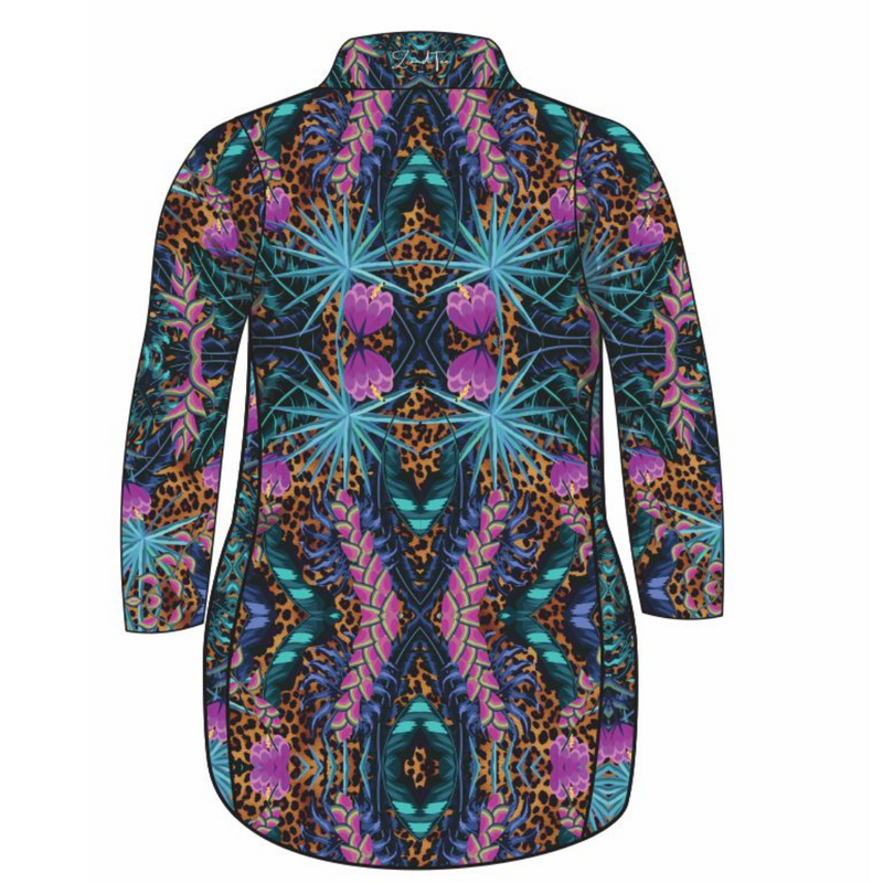 Tropical | Wild Side Long Sleeve Lifestyle Dress Z and TEE girls in stock MANDALA WOMEN'S DESIGNS womens