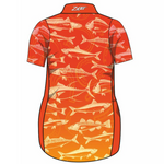 ★Pre-Order★ Fishing | Lucky Pattern Orange Fishing Dress Long or Short Sleeve Z and TEE competition FISH FISH DESIGNS FISHING fishing dress MATCHING matching dress PATTERN AND PLAIN DESIGNS PERSONALISED POCKETS Preorder reef reef fish