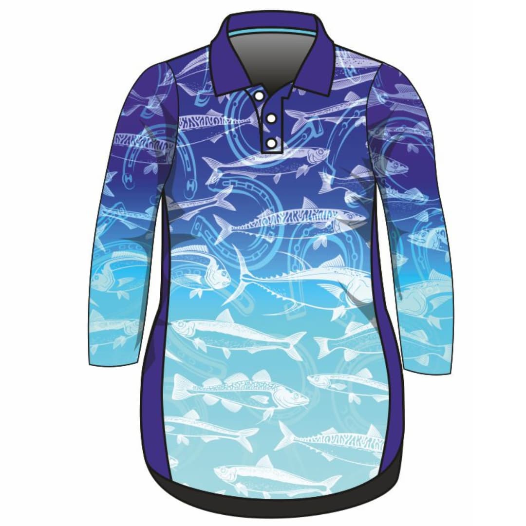 Fish Pattern Clothes Fishing | Lucky Pattern Blue Lifestyle Fishing Dress ★Pre-Order★ – Z ...