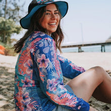 Tropical | Whitsunday Tropical Mandala Fishing Shirt ★Pre-Order★ Z and TEE cruise Floral GIRL'S DESIGNS KIDS MANDALA pink purple quick dry SUN SAFE Teal tropical UPF WOMEN'S DESIGNS womens