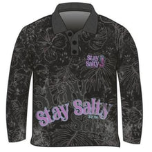 Stay Salty | Black Mermaid Fishing Shirt ★Pre-Order★ Z and TEE black cruise GIRL'S DESIGNS KIDS matching dress mermaids purple quick dry Stay Salty SUN SAFE tropical UPF WOMEN'S DESIGNS womens