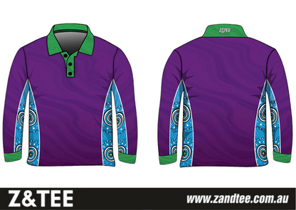 Womens | Violet Aqua Dreamline Drift Fishing Shirt ★Pre-Order★
