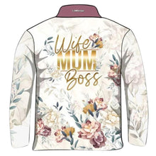 Womens | Wife Mum Boss Marble Floral Fishing Shirt ★Pre-Order★ Z and TEE Floral matching dress Matching shorts mum boss quick dry rose gold SUN SAFE UPF white wife WOMEN'S DESIGNS womens