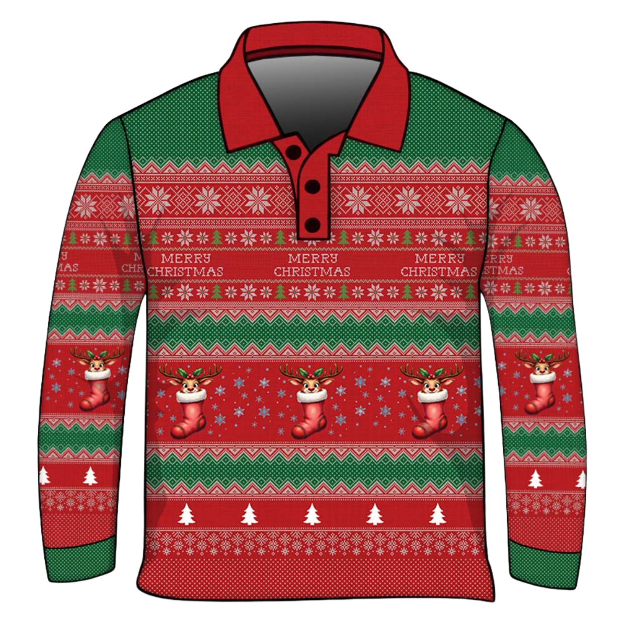 Christmas | Yuletide Jolly Jumper Ugly Christmas Fishing Shirt - Arrives before Christmas