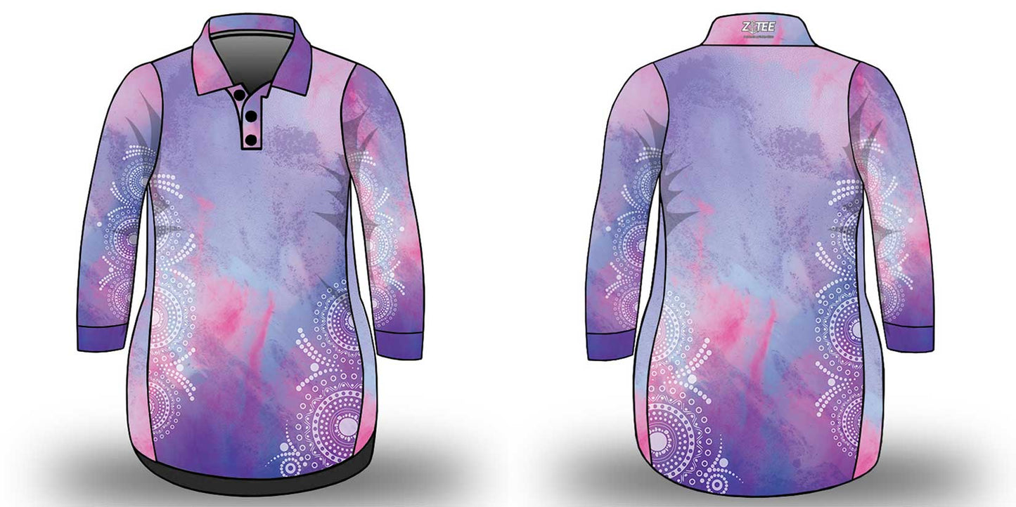 Womens | Lavender Watercolour Swirl Fishing Dress ★Pre-Order★