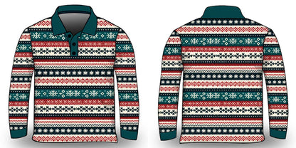 Christmas | Nordic Snowflake Ugly Christmas Fishing Shirt - Arrives before Christmas