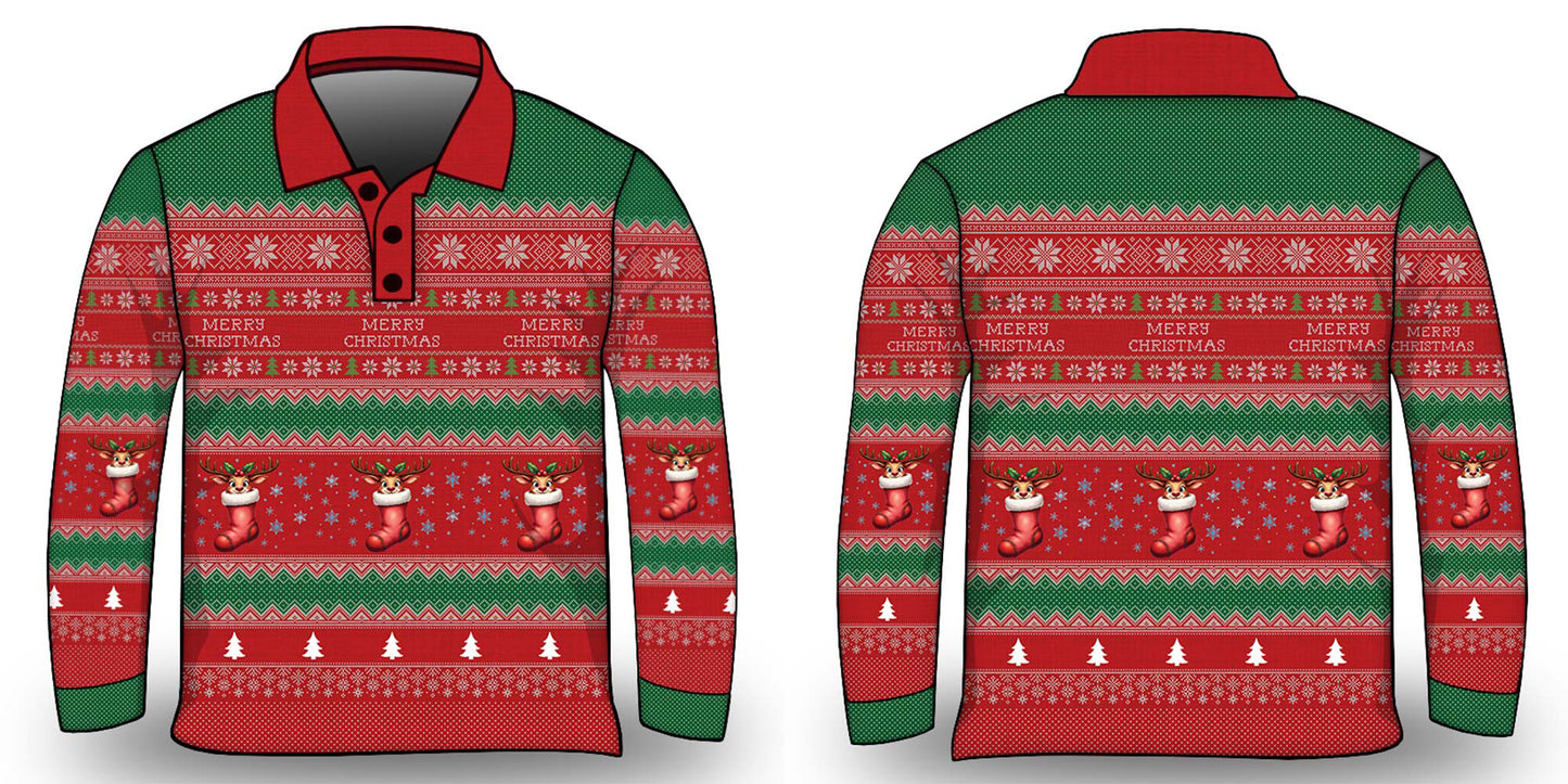 Christmas | Yuletide Jolly Jumper Ugly Christmas Fishing Shirt - Arrives before Christmas