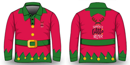 Christmas | Santas Little Helper Red Fishing Shirt - Arrives before Christmas
