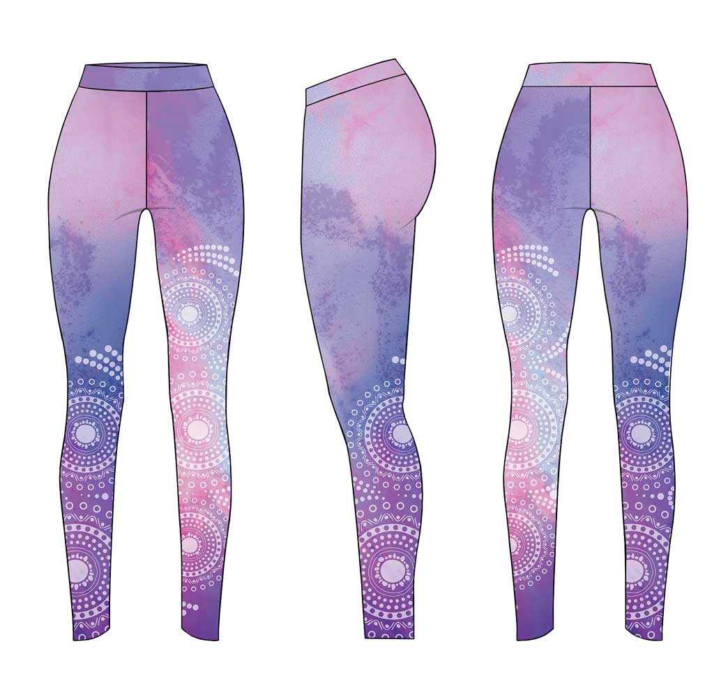 Leggings | Lavendar Water Colour ★Pre-Order★