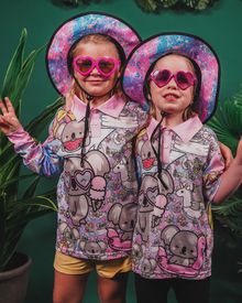 Kids | Ko Ko Koala Pink Fishing Shirt ★Pre-Order★