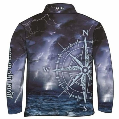 Compass Storm Blue Short Sleeve Shirt