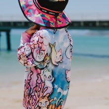 Kids | Mermazing Mercat Fishing Shirt ★Pre-Order★ Z and TEE camping cat fishing GIRL'S DESIGNS girls kid Kid's Fishing Kid's Fishing Apparel Kid's Fishing Shirt Kid's Uv Rated Shirts kids KIDS ALL kids design KIDS DESIGNS Kids UV rated shirt kitty merkitty mermaid pink Preorder purcat purrcat quick dry spo-default spo-disabled sun sun shirt sun shirts sunsafe uv