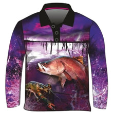 Fishing | Barramundi Tinaroo Barra Purple Fishing Shirt ★Pre-Order★ Z and TEE barramundi FISH DESIGNS GIRLS DESIGNS pink purple quick dry SUN SAFE UPF WOMEN'S DESIGNS womens