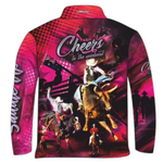 ★Pre-Order★ Cheers to the Weekend Rodeo Pink Shirt Long or Short Sleeve Z and TEE bull camping COUNTRY WESTERN DESIGNS cow cowgirl fishing horse LJM pink Preorder quick dry spo-default spo-disabled sun sun shirt sun shirts sunsafe uv western Women womens