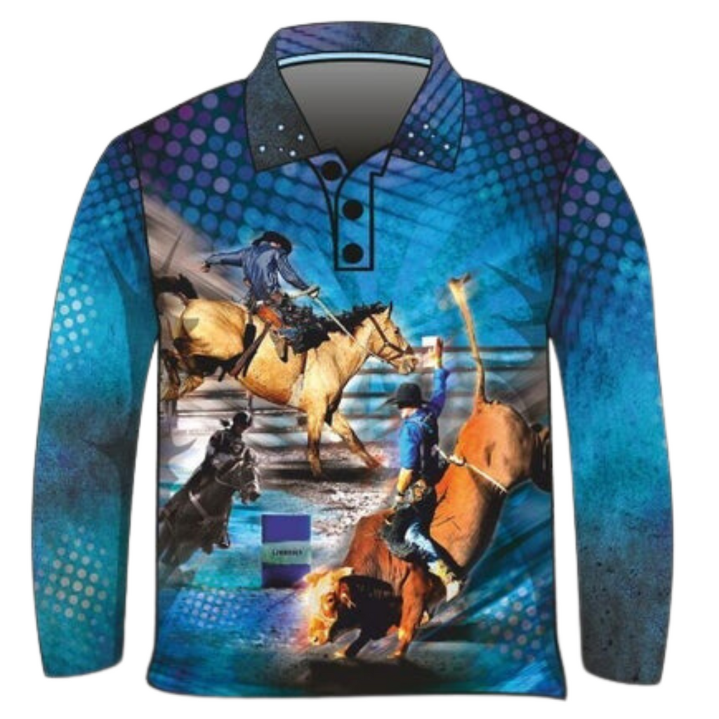 ★Pre-Order★ Rodeo Time Shirt Long or Short Sleeve Z and TEE blue camping country COUNTRY WESTERN DESIGNS fishing horse LJM men mens outback Preorder quick dry spo-default spo-disabled sun sun shirt sun shirts sunsafe uv western
