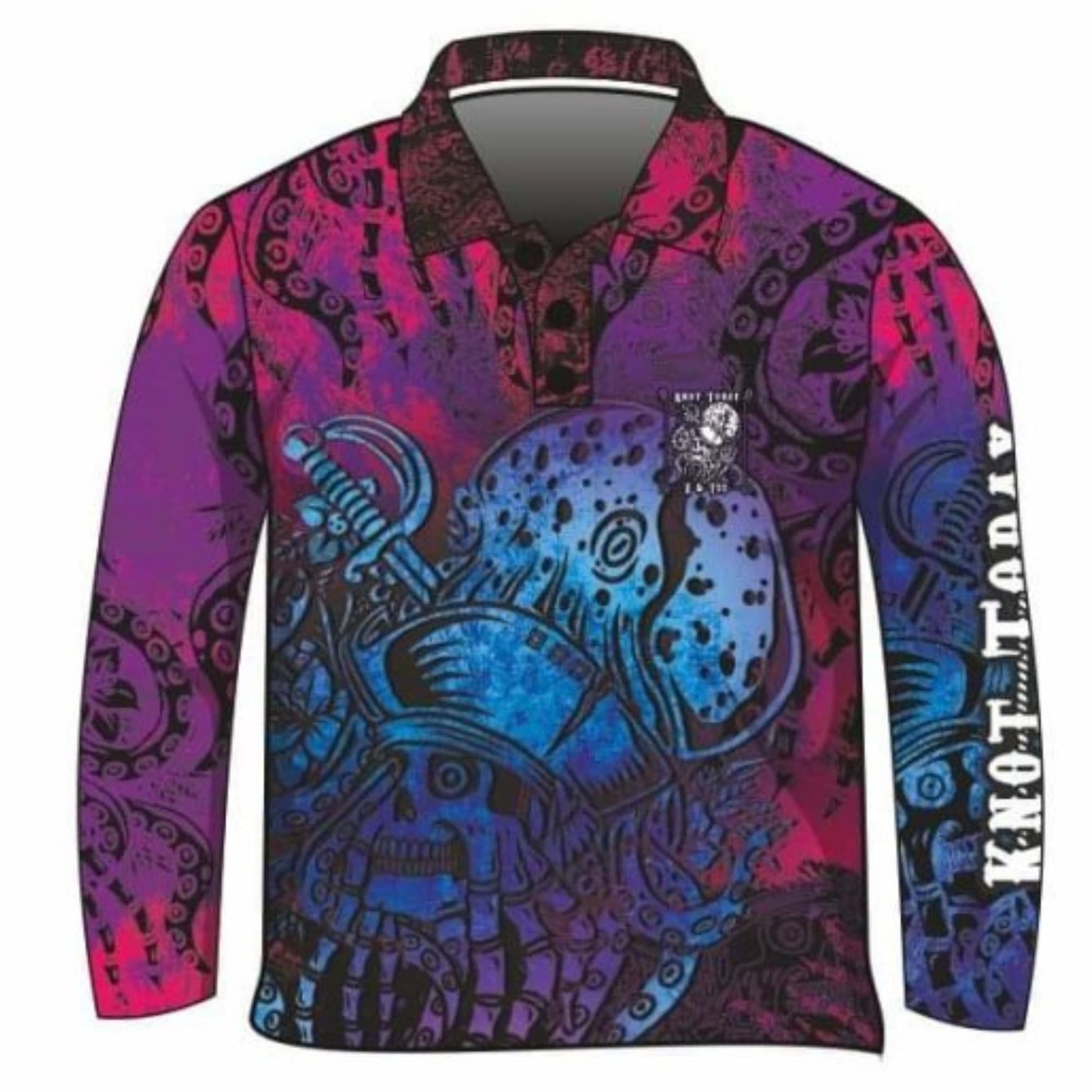 Knot Today | Pink Purple Kraken Fishing Shirt ★Pre-Order★ Z and TEE camping fishing KIDS kraken ocean pink pirate Preorder purple quick dry sea spo-default spo-disabled sun sun shirt sun shirts sunsafe uv Women WOMEN'S DESIGNS Women's Fishing Women's Fishing Shirt womens