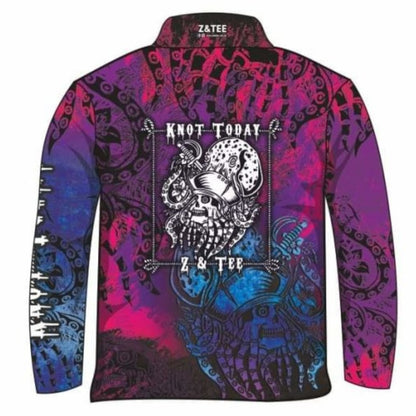 Knot Today | Pink Purple Kraken Fishing Shirt ★Pre-Order★ Z and TEE camping fishing KIDS kraken ocean pink pirate Preorder purple quick dry sea spo-default spo-disabled sun sun shirt sun shirts sunsafe uv Women WOMEN'S DESIGNS Women's Fishing Women's Fishing Shirt womens