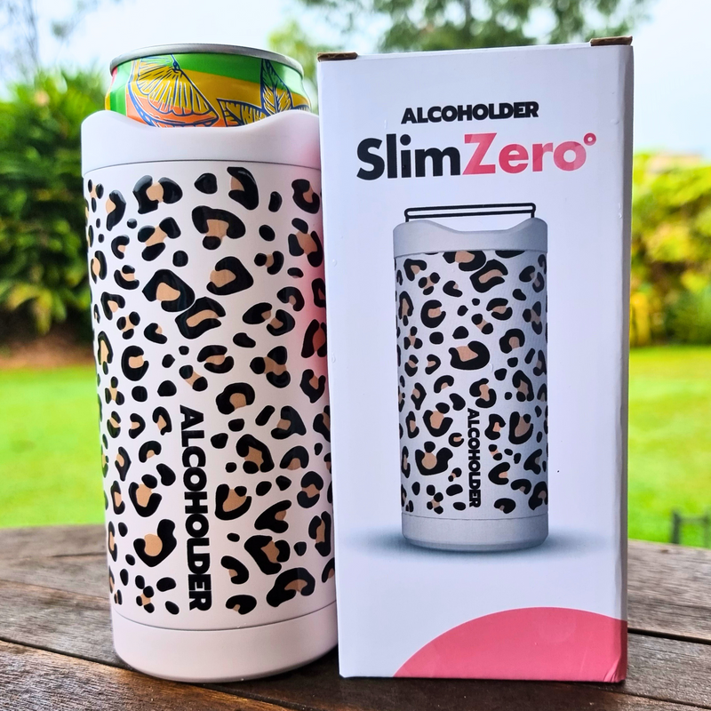 SlimZero Leopard Print Slim Can Cooler - Z&Tee Z and TEE alcoholder brumate stanley swig yeti