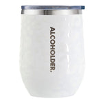 Stemless Vacuum Insulated Wine Tumbler 355ml (12oz) - Z&Tee Snow Leopard Z and TEE alcoholder brumate stanley swig yeti
