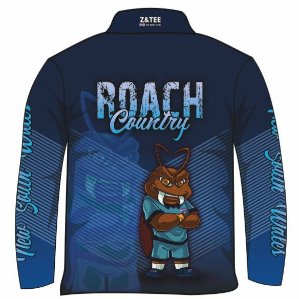 NSW Blues Roach Country State of Origin Short or Long Sleeve Shirt Z and TEE Australiana boxingday boys camping FISHING football footy HIM ALL In Stock LJM market sts men mens nsw origin quick dry spo-default spo-disabled state of origin STS sun sun shirt sun shirts sunsafe SWIMMING uv z&tee