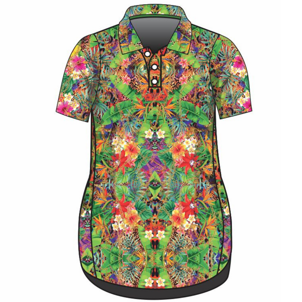 Tropical | Oasis of the Seas Short Sleeve Lifestyle Dress Z and TEE Aussie Australia Australia Day Australian australian bird australian birds Australiana girls in stock PATTERN AND PLAIN DESIGNS pink purple Women Women's Fishing womens