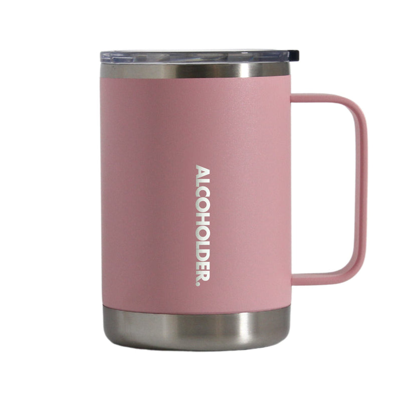 TANKD Matte 475ml (16oz) Insulated Mug with handle- Z&Tee Pink Z and TEE alcoholder brumate stanley swig yeti