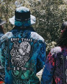 Knot Today | Deep Blue Kraken Wide Brim Hat Z and TEE blue Bush Hat Fishing Hat HAT KIDS kraken Living the Dream Matching Shirt MEN'S DESIGNS pirate SUN SAFE Turquoise z&tee