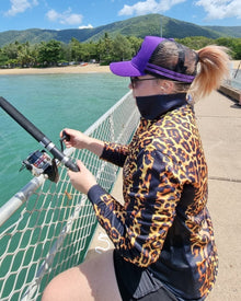 Leopard Print | Wild Side Alive Fishing Shirt ★Pre-Order★ Z and TEE camping fishing ladies Ladies Fishing Ladies Fishing Shirt Lady Leopard leopard print Preorder quick dry spo-default spo-disabled sun sun shirt sun shirts sunsafe uv Women WOMEN'S DESIGNS Women's Fishing Women's Fishing Shirt womens z&tee