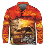 ★Pre-Order★ Kids | African Lion Shirt Long or Short Sleeve Z and TEE boys BOYS DESIGNS camping FISHING KIDS KIDS ALL kids design KIDS DESIGNS Kids UV rated shirt LJM Preorder quick dry spo-default spo-disabled sun sun shirt sun shirts sunsafe uv