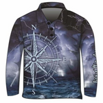 Compass Storm Long Sleeve Sun Shirt Z and TEE camping DAD FATHER'S DAY FISHING in stock LJM MATCHING men MEN'S DESIGNS mens MEN’S DESIGNS quick dry spo-default spo-disabled sun sun shirt sun shirts sunsafe SWIMMING uv z&tee