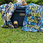 Eat Drink Rock Repeat Blue Long Sleeve Sun Shirt Z and TEE big red bash concert DAD festival In Stock matching dress party quick dry red hot summer rock and rock spo-default spo-disabled sun sun shirt sun shirts sunsafe TROPICAL DESIGNS uv z&tee