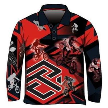 BMX Xtreme Red Sun Shirt Long Sleeve Z and TEE boxingday camping FISHING HIM ALL In Stock KIDS KIDS ALL kids design LJM market sts men mens quick dry spo-default spo-disabled STS sun sun shirt sun shirts sunsafe SWIMMING uv xtreme z&tee