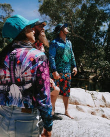 Western | Country Music Purple Haze Fishing Shirt ★Pre-Order★ Z and TEE AUSSIE FLAG black bull COUNTRY WESTERN DESIGNS festival guitar horses purple quick dry Ranch Rodeo SUN SAFE UPF windmill WOMEN'S DESIGNS womens