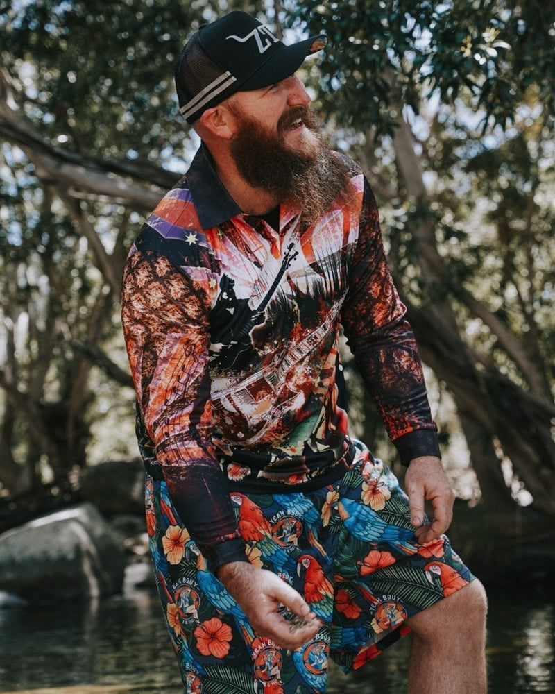★Pre-Order★ Country Music Rusty Shirt Long or Short Sleeve Z and TEE camping COUNTRY WESTERN DESIGNS festival fishing LJM men mens Preorder quick dry spo-default spo-disabled sun sun shirt sun shirts sunsafe uv