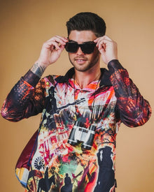 Western | Country Music Rusty Fishing Shirt ★Pre-Order★ Z and TEE AUSSIE FLAG black COUNTRY WESTERN DESIGNS festival guitar horses MEN'S DESIGNS mens orange quick dry Ranch red Rodeo windmill