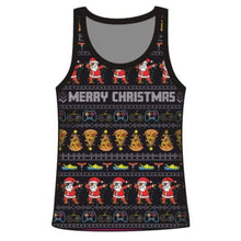 Christmas | Ugly Christmas Black Fishing Singlet ★Pre-Order★ Z and TEE BBQ black Christmas Christmas design Christmas Gift Father Christmas Festive gamer remote Matching Shirt Merry Christmas pizza quick dry SUN SAFE Ugly Christmas sweater UPF