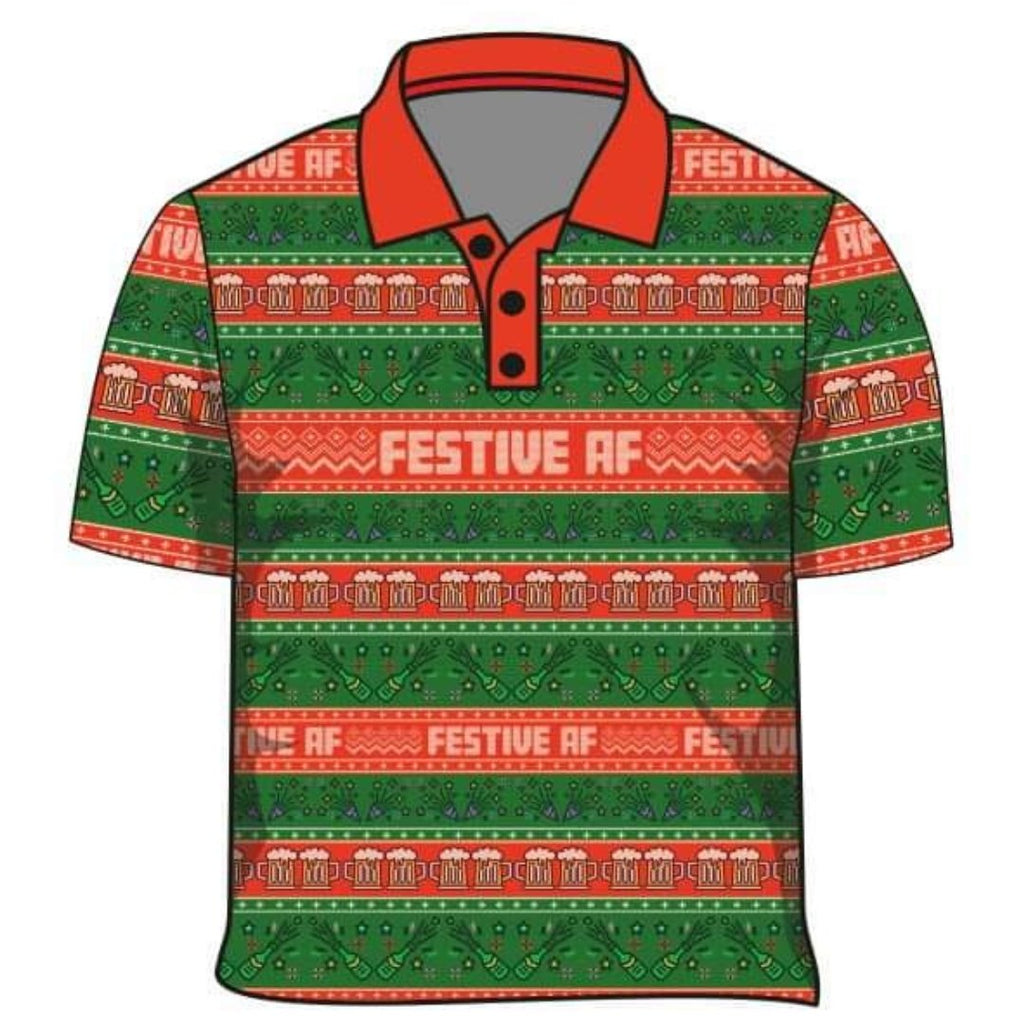 Xmas - Festive AF Ugly Christmas Shirt Short Sleeve Z and TEE Aussie boxingday boys BUY2SHIRTS camping Children Fishing Children's Fishing Christmas DAD FATHER'S DAY FISHING HIM ALL in stock Kid's Fishing Kid's Fishing Apparel Kid's Fishing Shirt Kid's Uv Rated Shirts KIDS KIDS ALL Kids UV rated shirt lastchance LJM men mens quick dry spo-default spo-disabled sun sun shirt sun shirts sunsafe SWIMMING uv xmas z&tee