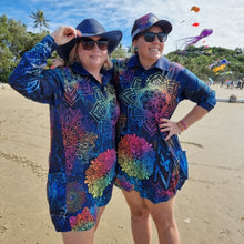Mandala | Kaleidoscope Lifestyle Fishing Dress ★Pre-Order★ Z and TEE Beach Dress Floral GIRL'S DESIGNS Kaleidoscope MANDALA Matching Shirt Matching shorts Navy POCKETS quick dry SUN SAFE UPF WOMEN'S DESIGNS