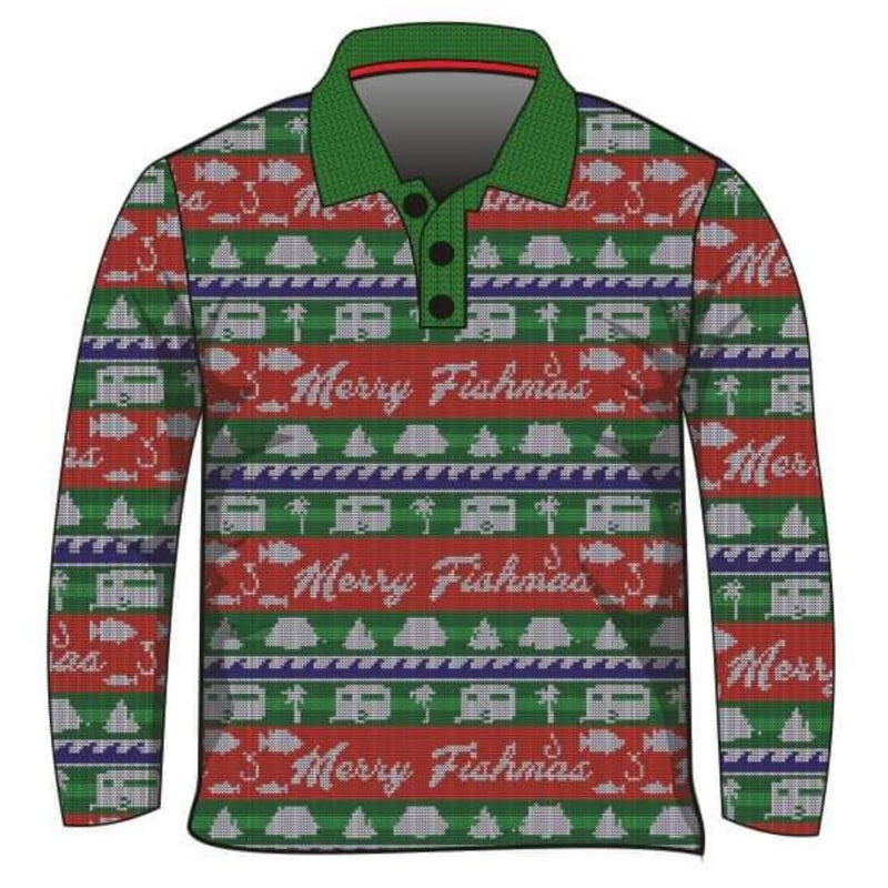 Merry Fishmas Long Sleeve Fishing Shirt Z and TEE 2XL 3XL boxingday camping Christmas FISHING HER ALL HIM ALL In Stock L Last Chance LJM M men mens PERSONALISED Preorder quick dry S spo-default spo-disabled STS sun sun shirt sun shirts sunsafe SWIMMING uv Womens XL xmas XS z&tee