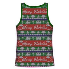 Christmas | Merry Fishmas Ugly Christmas Fishing Singlet ★Pre-Order★ Z and TEE Aussie Australian CAMPING AND CARAVAN DESIGNS Christmas Christmas design Christmas Gift FISH hook Matching Shirt Merry Christmas Merry Fishmas quick dry Ugly Christmas sweater
