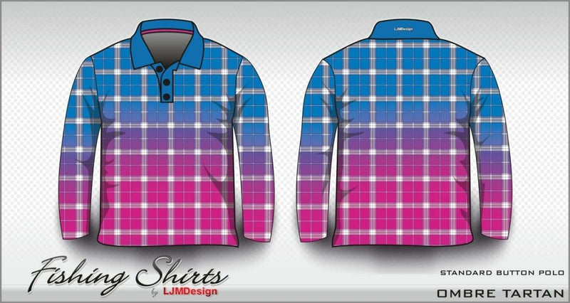 ★Pre-Order★ Pattern | Ombre Tartan Shirt Z and TEE camping country fishing GIRL'S DESIGNS LJM PATTERN AND PLAIN DESIGNS Preorder quick dry spo-default spo-disabled sun sun shirt sun shirts sunsafe uv western Women womens