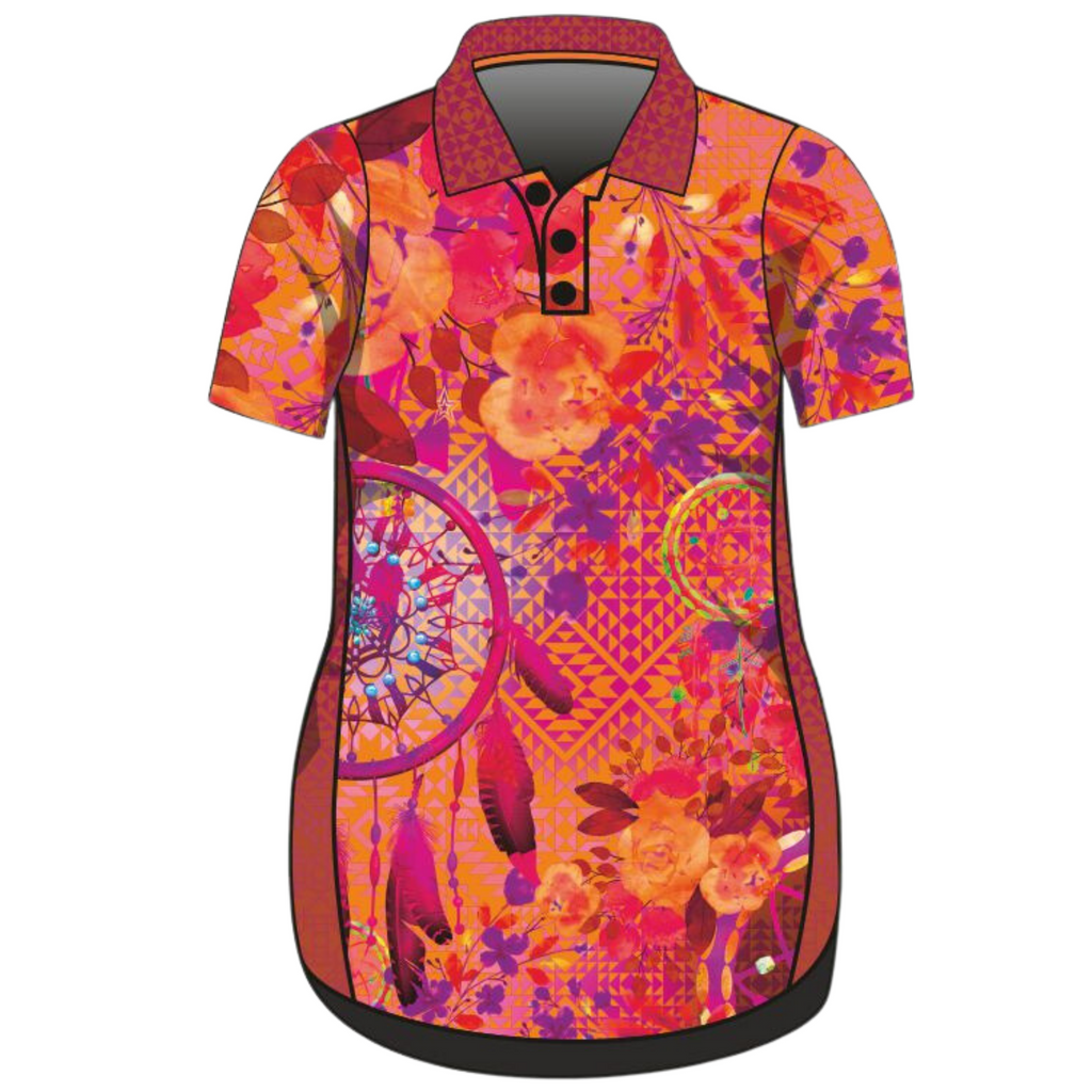 ★ Pre-Order ★ Aztec Dreamcatcher Peach Lifestyle Dress - Long Or Short Sleeves Z and TEE FISHING girls ladies womens