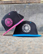 Snapback Flat Brim Cap Black Pink - Kids Z and TEE australiana boxingday hat HER ALL HIM ALL in stock KIDS ALL pink spo-default spo-disabled