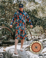 Yeah Buoy Parrot Navy Shirt Z and TEE 2XL 3XL camping DAD FISHING FLORAL HIM ALL In Stock L LJM M men mens quick dry S spo-default spo-disabled STS sun sun shirt sun shirts sunsafe SWIMMING tropical uv XL XS yeah buoy z&tee